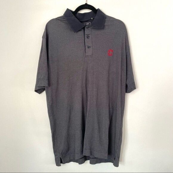 Cutter & buck polo mens Cleveland Indians navy mens polo size large - Picture 2 of 8
